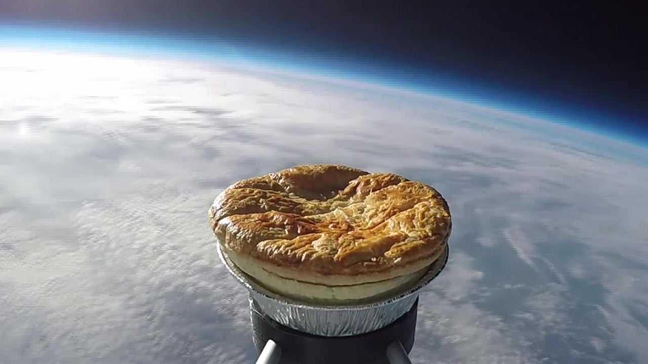 First Pie Launched into Stratosphere The Weather Channel