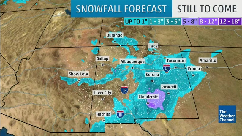 System Bringing Snow to Parts of Southwest