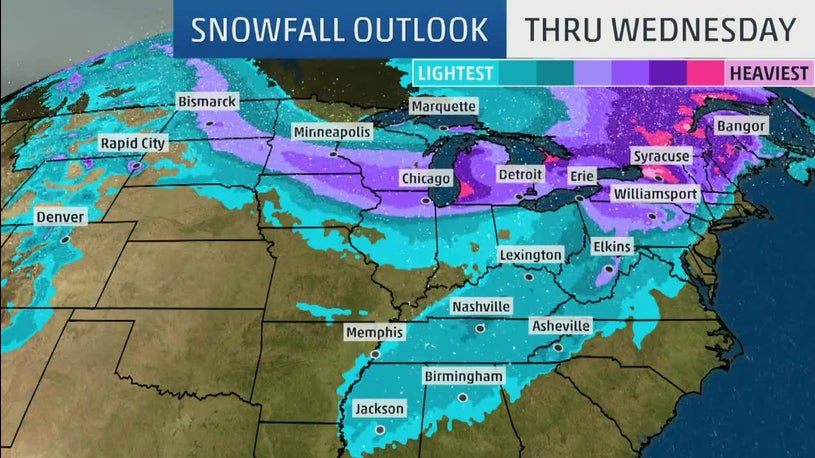 A new state means a new blizzard for a wide area of the country.