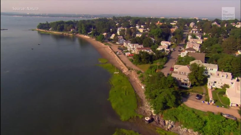 A study reveals that land is moving down to the center of the Atlantic as sea levels rise