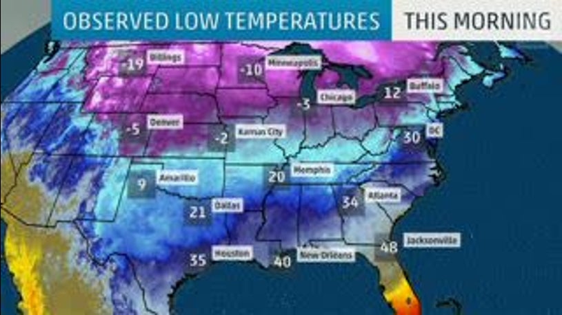 The Most Below Average Temperatures Anywhere On Earth Are In The U S Right Now The Weather Channel Articles From The Weather Channel Weather Com