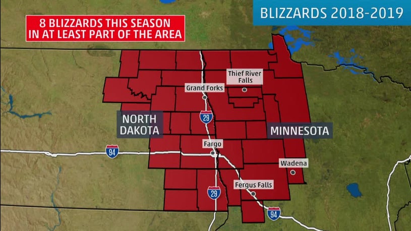 8 Blizzards Slammed Parts Of North Dakota And Minnesota During The