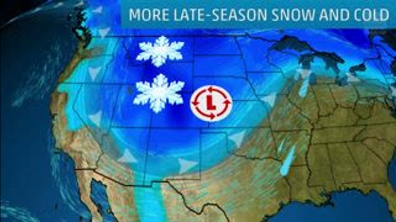 Cold Chill Grips Rockies to Upper Midwest