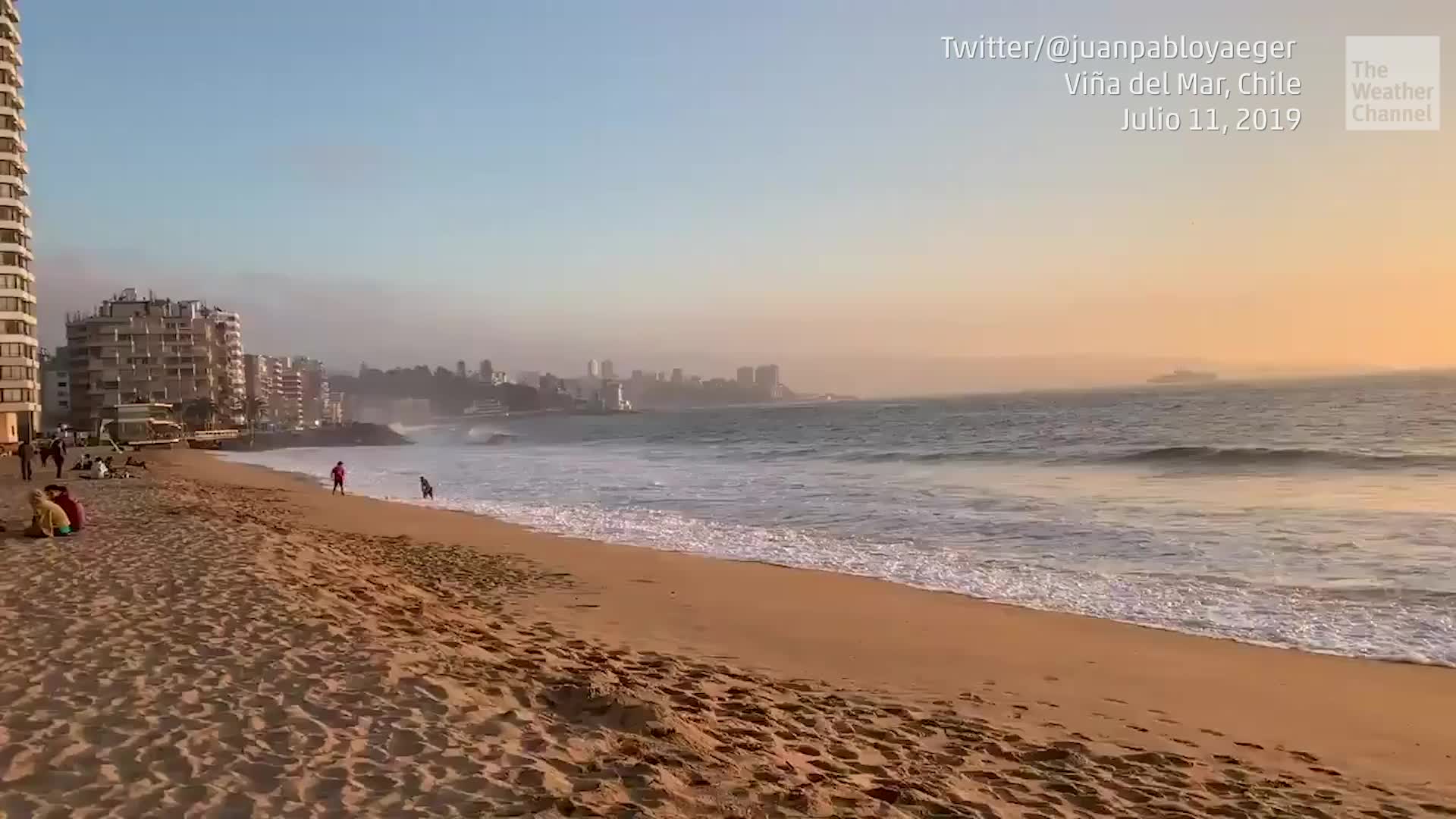 Mira un tranquilo atardecer en Viña del Mar, Chile The Weather Channel