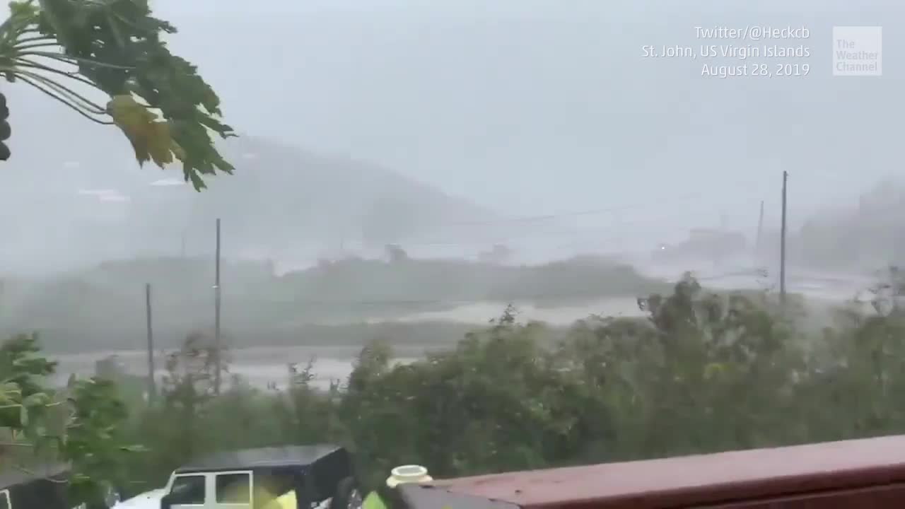 Powerful Winds from Hurricane Dorian Whip St. John, USVI | The Weather