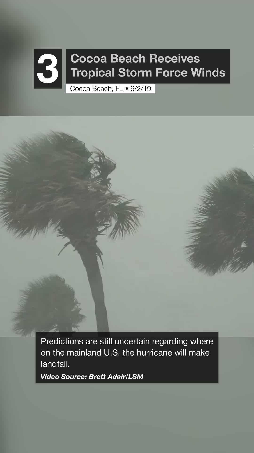 Cocoa Beach Receives Tropical Storm Force Winds The Weather Channel