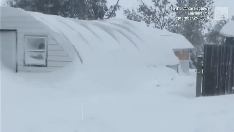 Image result for Record September snowstorm drops 4 feet of snow on Montana