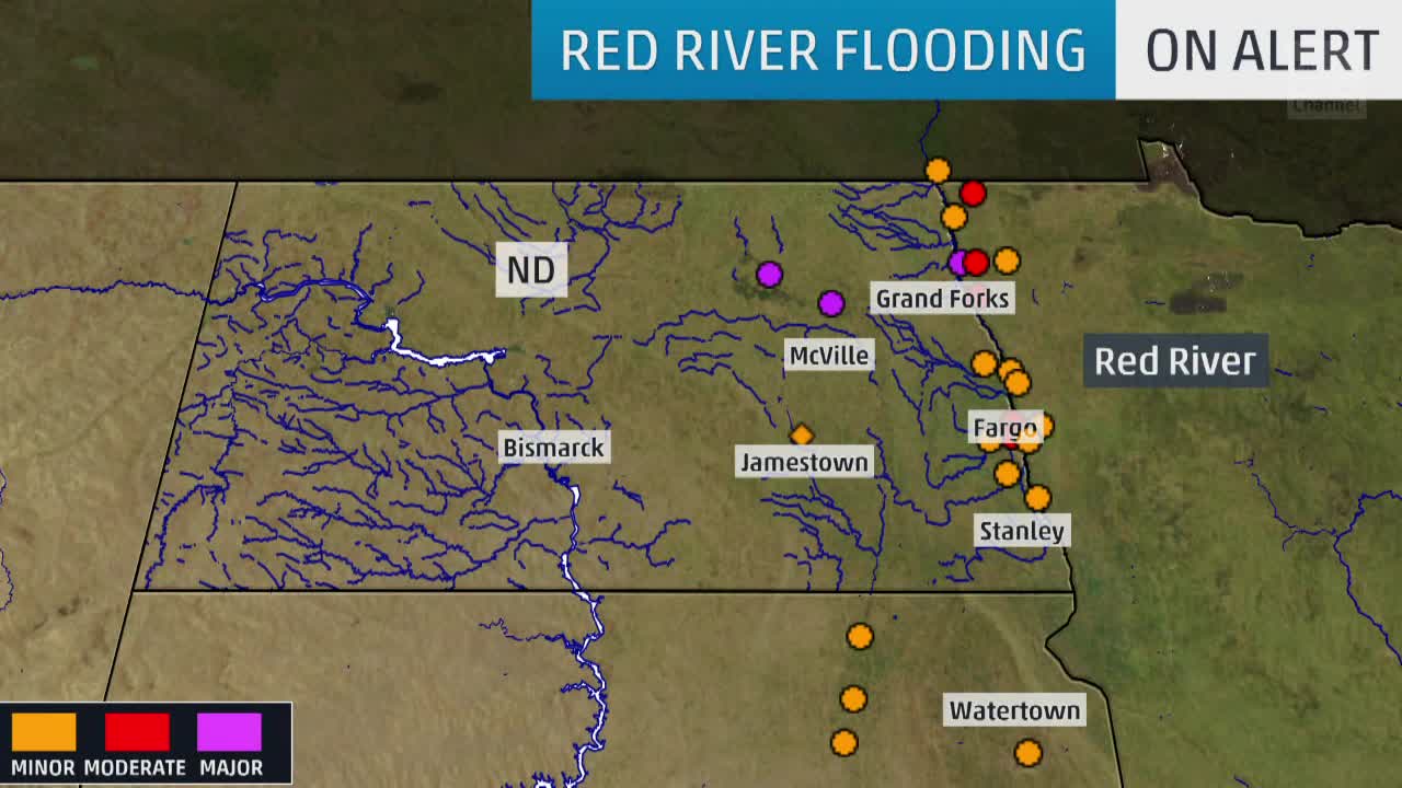 Red River Flooding Swamps Grand Forks, North Dakota The Weather Channel