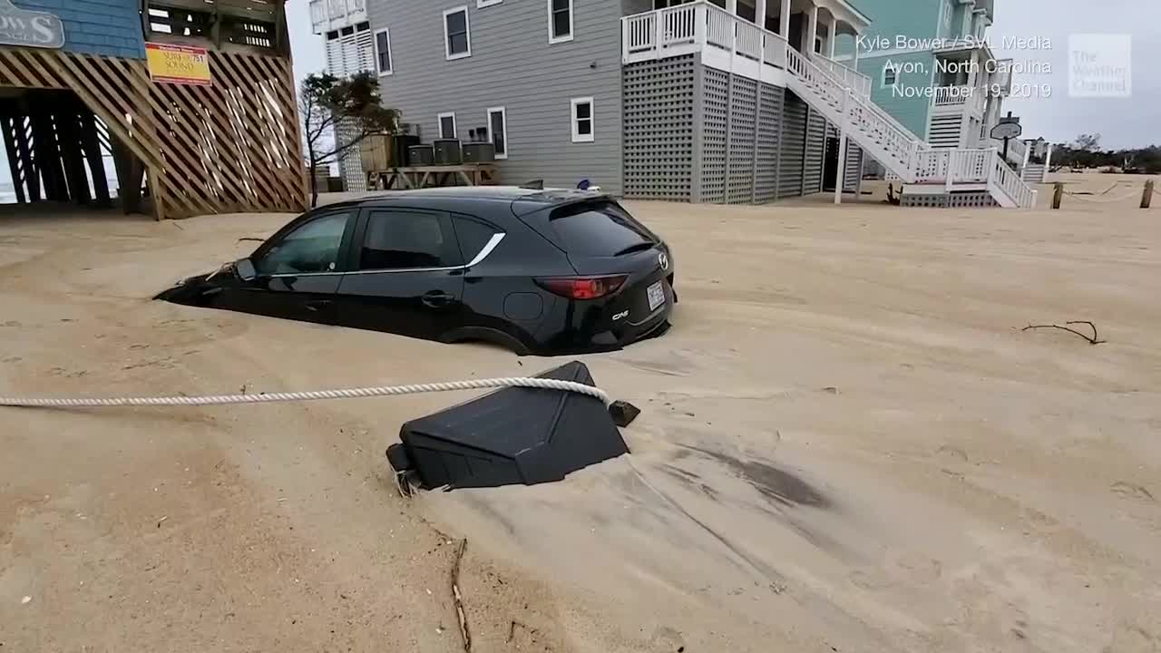 Outer Banks Buried in Sand Following Storm The Weather Channel