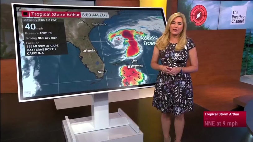 Tropical Storm Warning for Coast of North Carolina Due to Arthur