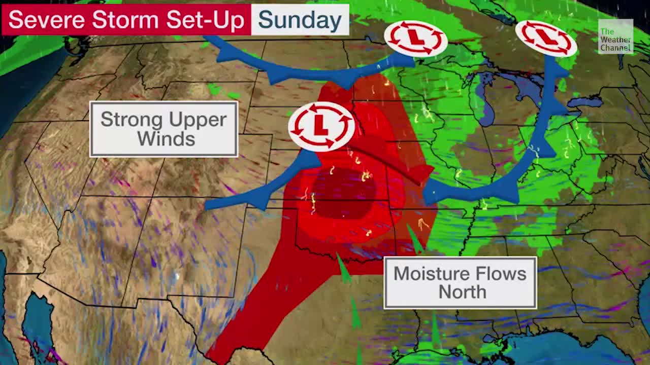 Storms Continue in the Plains into Monday