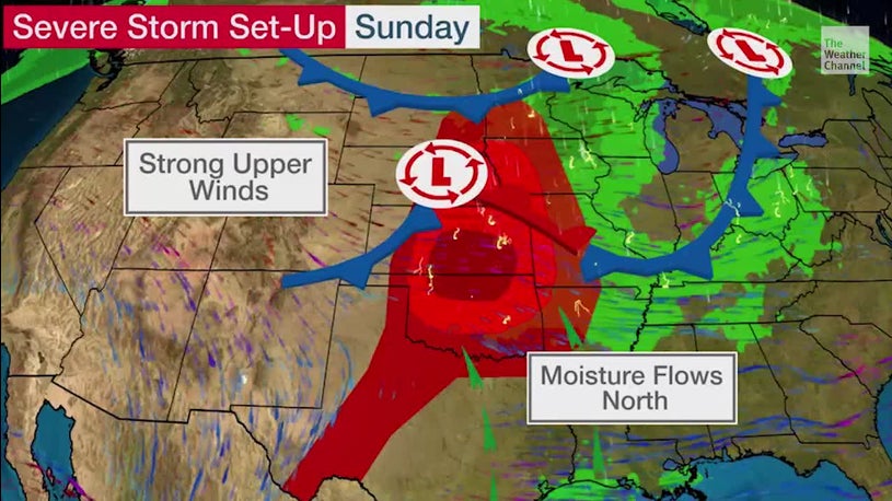 Storms Continue in the Plains into Monday