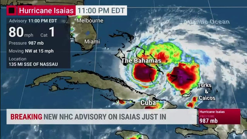 Hurricane Isaias Set Sights on U.S. Coast