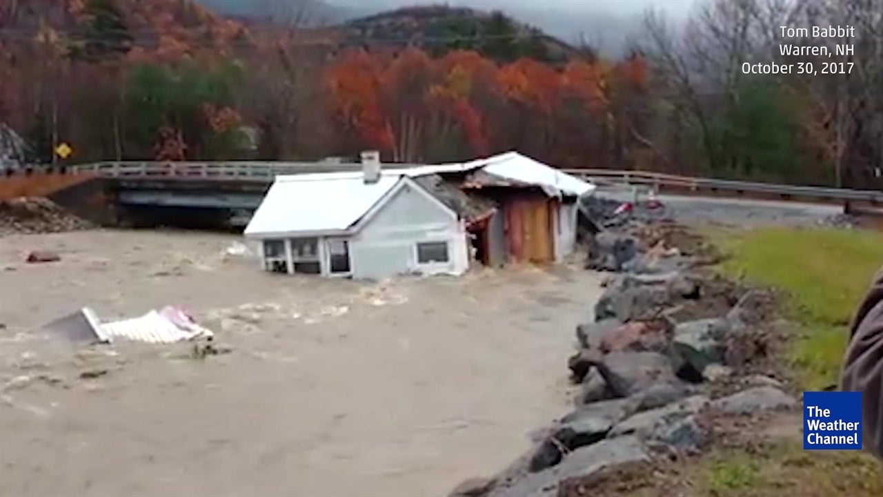 Shocking footage captures house floating away down river The Weather