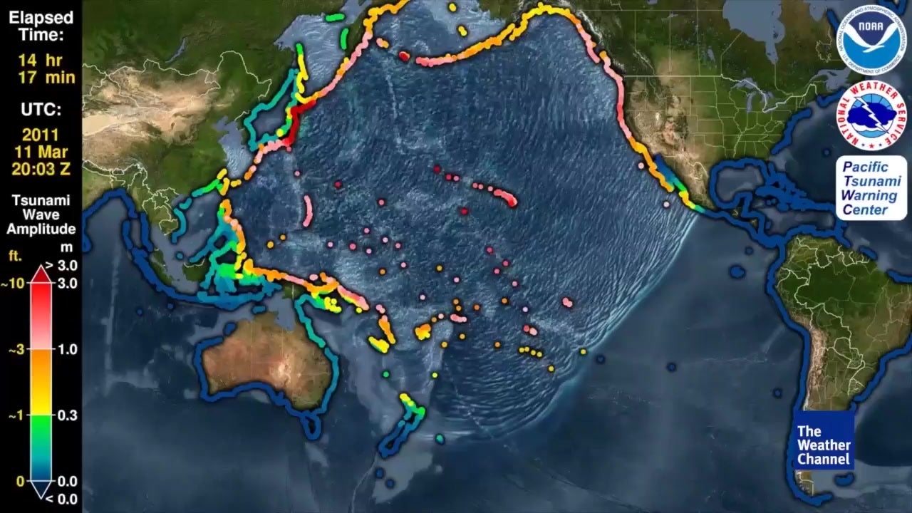 Map Shows Path of 2011 Japan Tsunami | The Weather Channel