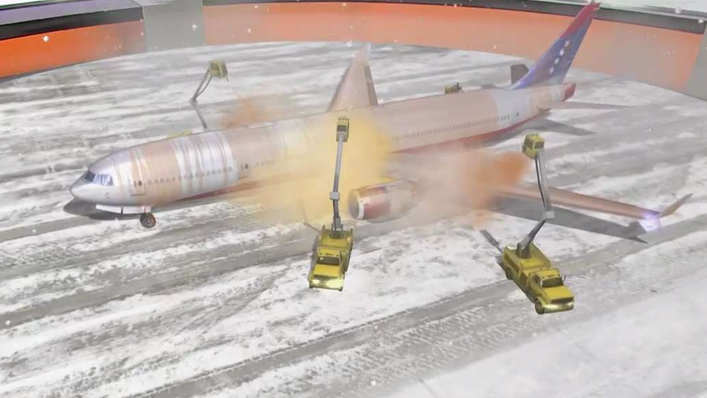 The Science of Deicing a Plane The Weather Channel