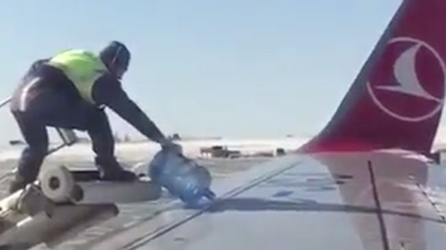 This is One Way to DeIce a Plane Wing The Weather Channel