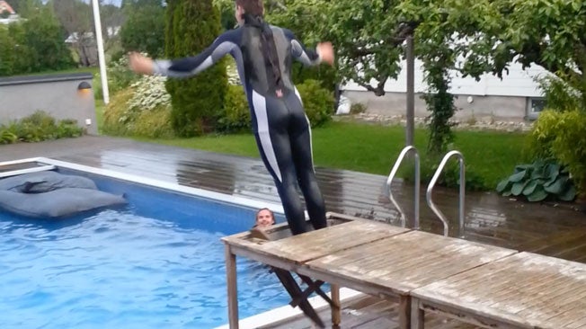 Epic Diving Fail from Homemade Board The Weather Channel