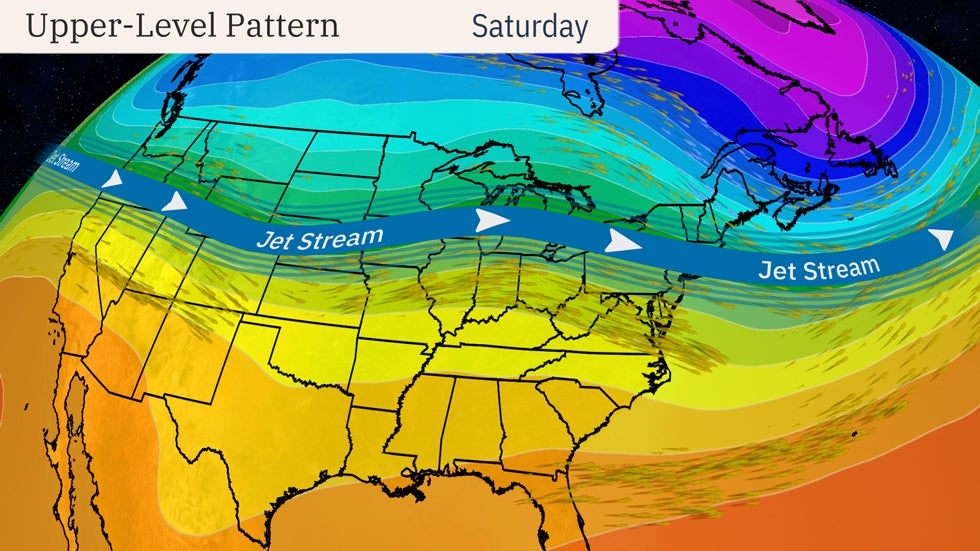 The jet stream to start February will flow in a more west to east fashion instead of north to south like we saw in January. That means milder temperatures are expected in the South and parts of the Midwest.