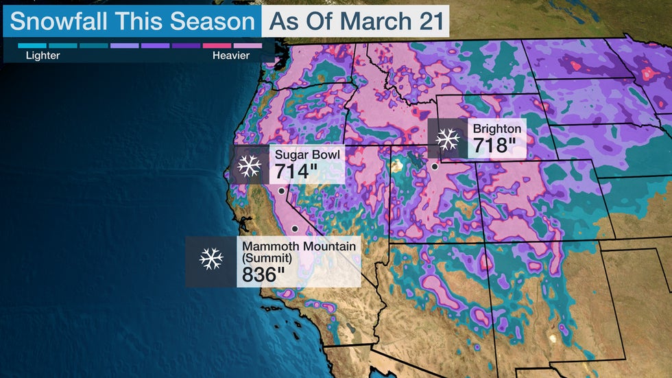Us Average Annual Snowfall Map