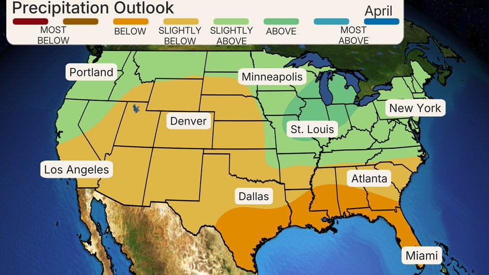 April's precipitation outlook.