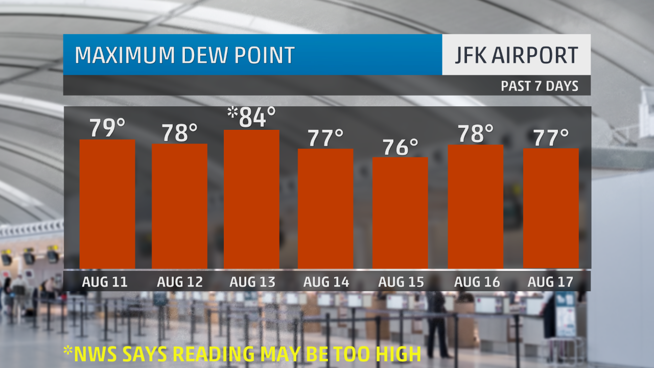 Record Streak for Oppressive Humidity Set at New York's JFK Airport