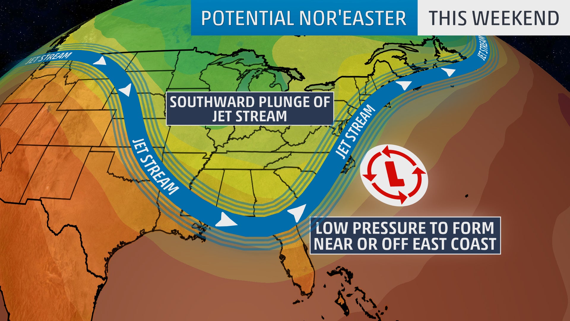 Potential Nor'easter Could Threaten the East Coast This Weekend as