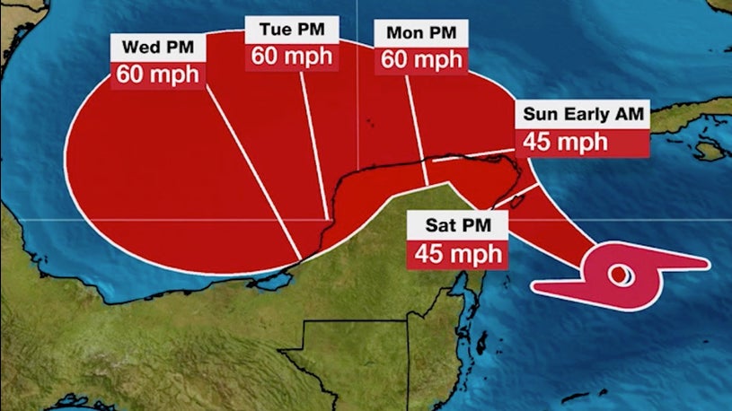 Tropical Storm Gamma Forms, Headed to Gulf of Mexico
