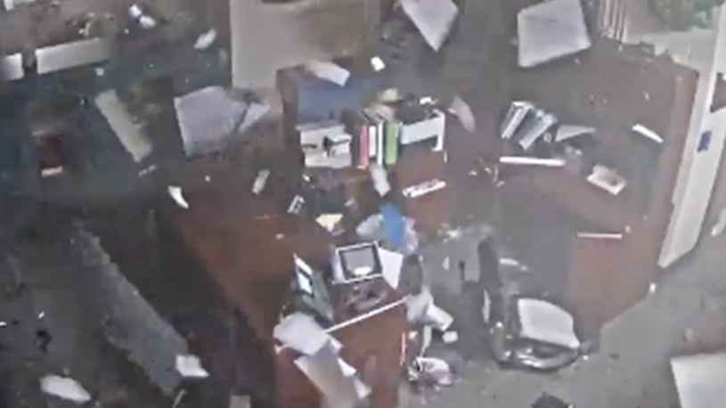 Security Cameras Capture Moment Tornado Rips Through School