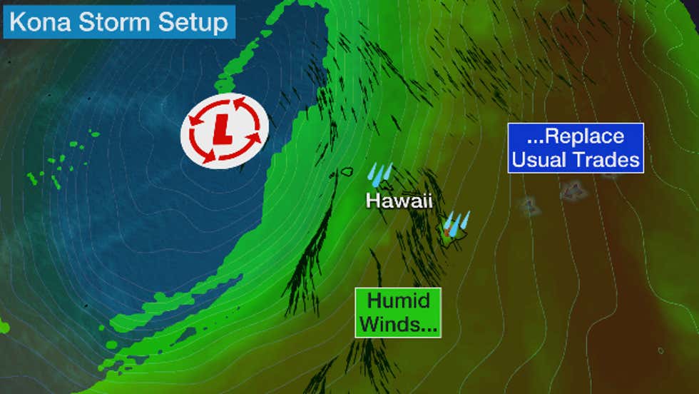 Hawaii Kona Storm Triggered Major Flash Flooding