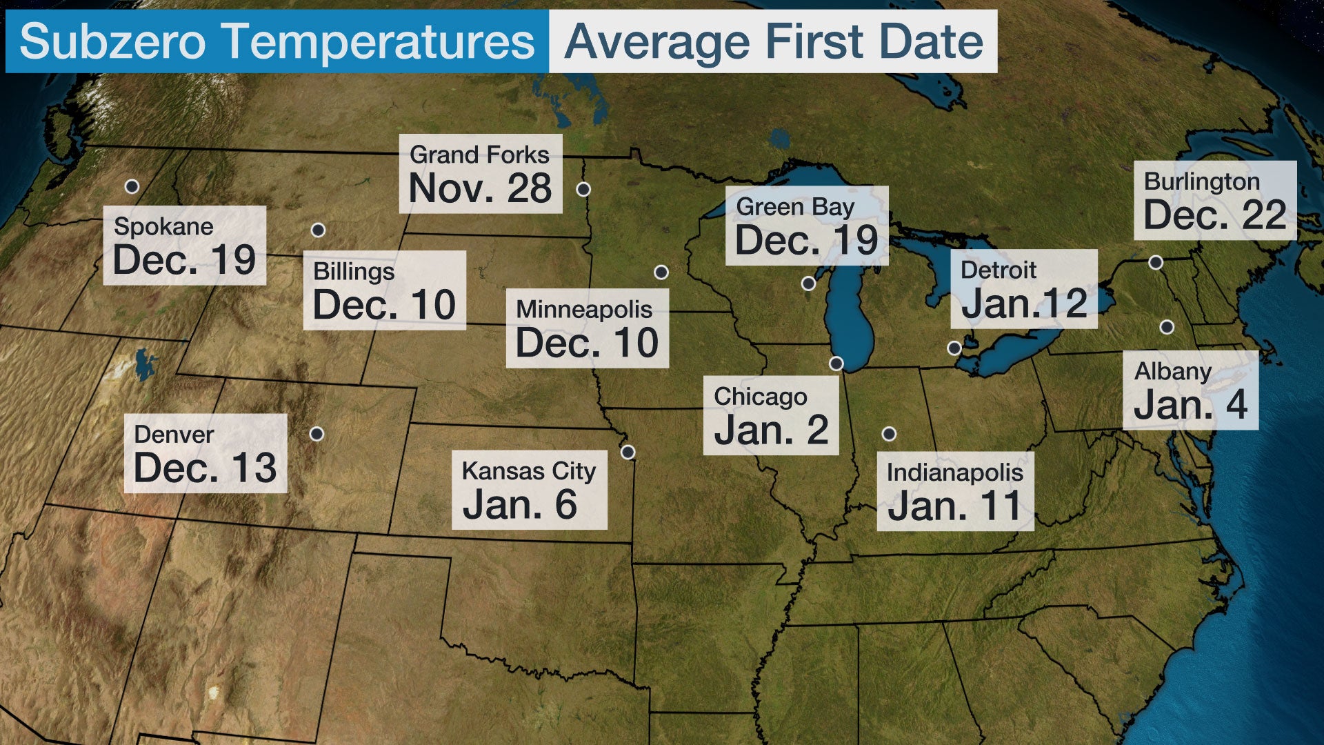 Here's When the First Subzero Temperatures of the Season Usually Arrive