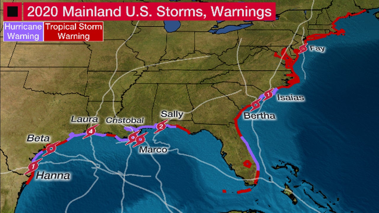 All The Records The 2020 Hurricane Season Has Broken So Far The Weather Channel Articles From The Weather Channel Weather Com Current Hurricanes Map 2022