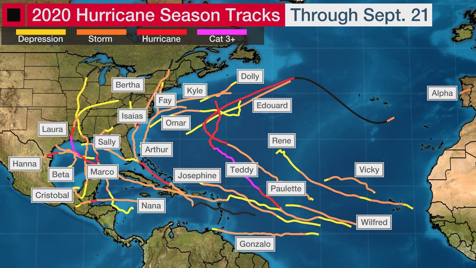 All the Records the 2020 Hurricane Season has Broken So Far | The Weather  Channel