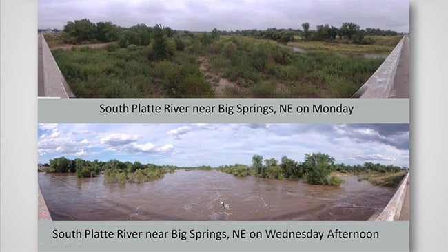 Colorado Flooding Nebraska's South Platte, Platte Rivers Flooding