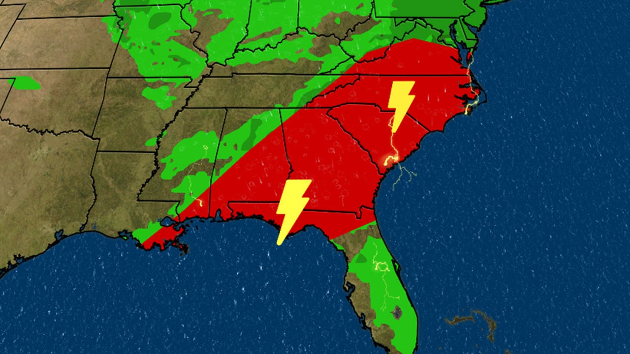 Severe Weather Moving from Gulf Coast to Mid-Atlantic | The Weather Channel