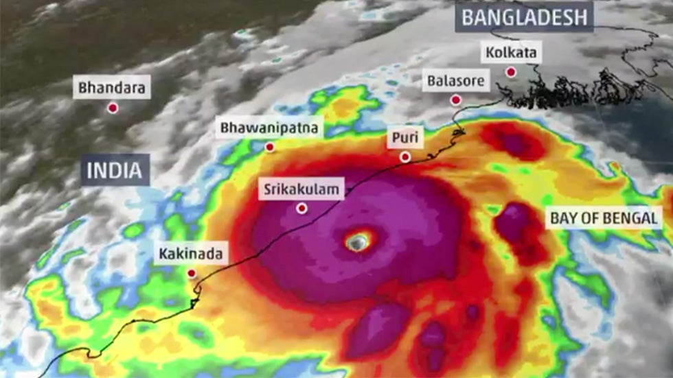 Image result for image fani cyclone bay of bengal