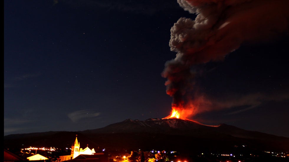 Italy's Mount Etna Spews Lava and Smoke The Weather Channel
