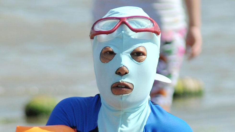 China's Facekini Still the Most Terrifying Trend in Swimwear The Weather Channel