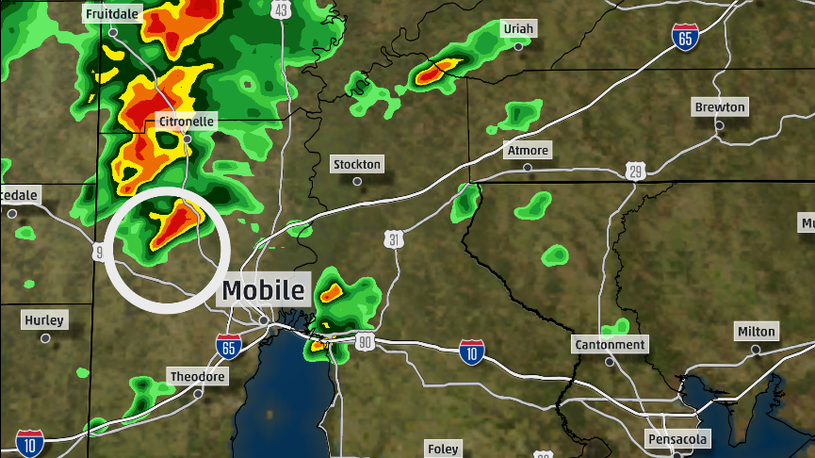 Tornado Causes Damage near Mobile, Alabama