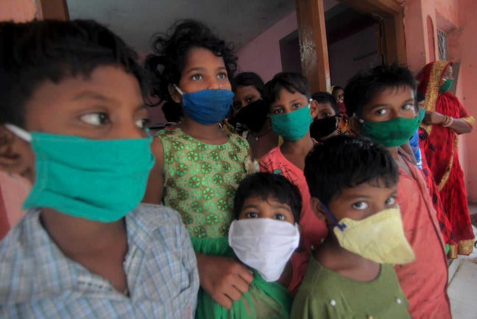 Evacuated children at Paradeep, India, 5/19/20