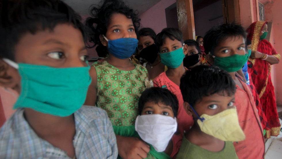 Evacuated children at Paradeep, India, 5/19/20