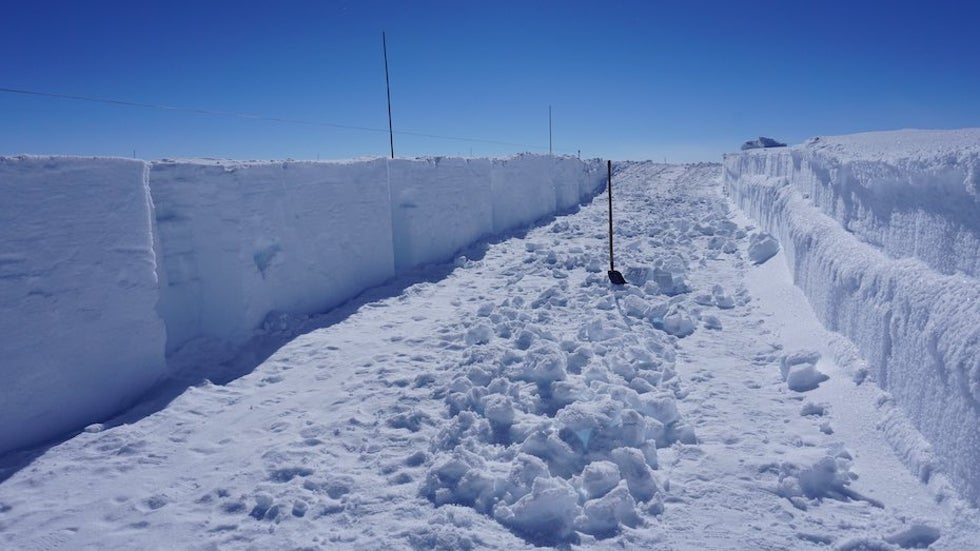 Excavated EPICA Dome C snow trench