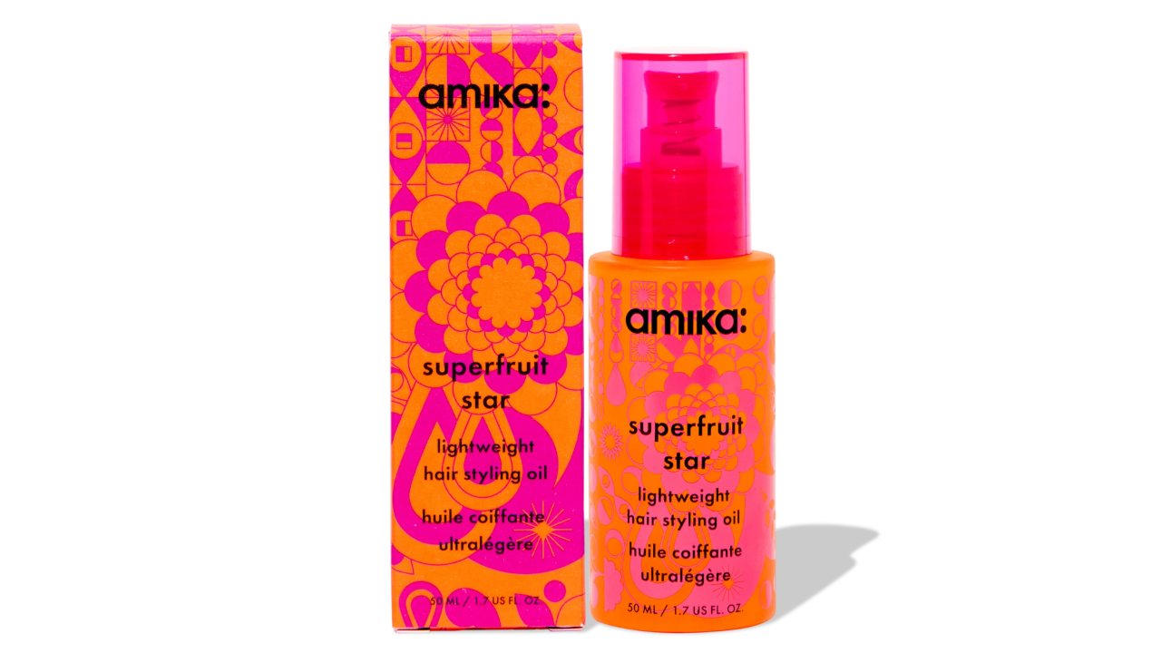 Amika Superfruit Star Lightweight Hair Styling + Heat Defense Oil