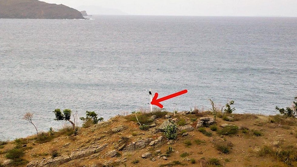 This anemometer, owned by Serge Brin, measured a 199-mph wind gust during the passage of Hurricane Irma over St. Barts on Sept. 6, 2017
