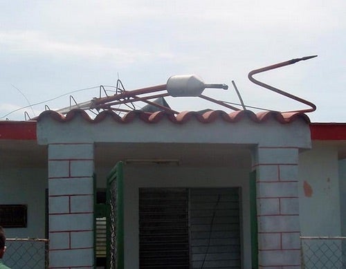 The anemometer that measured the 211.7-mph gust at a site in Cuba during Hurricane Gustav in 2008