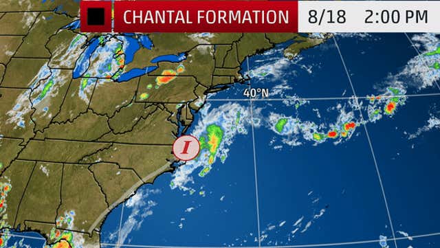 Tropical Depression Chantal Stirred Briefly in the North Atlantic Ocean ...