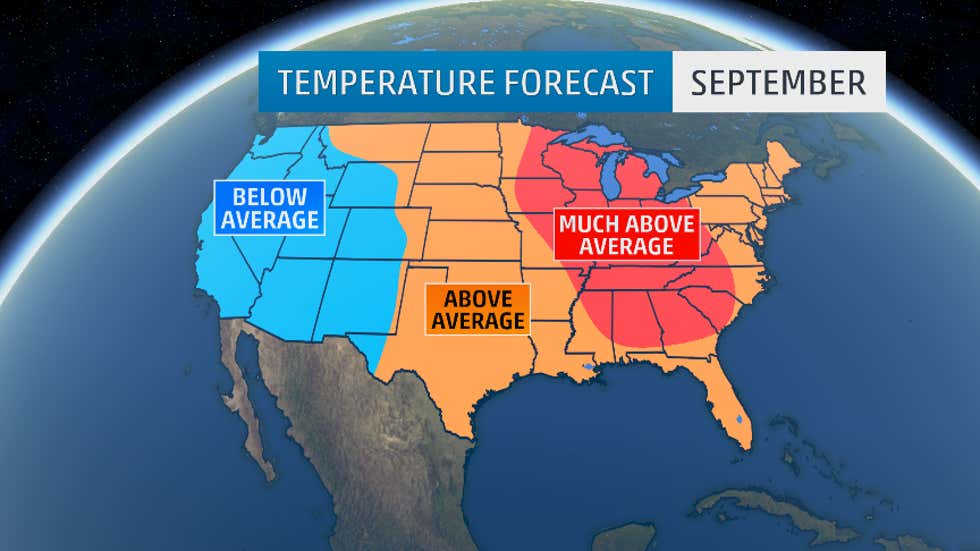 September Forecast Calls For Warm East, Cool West | The Weather Channel