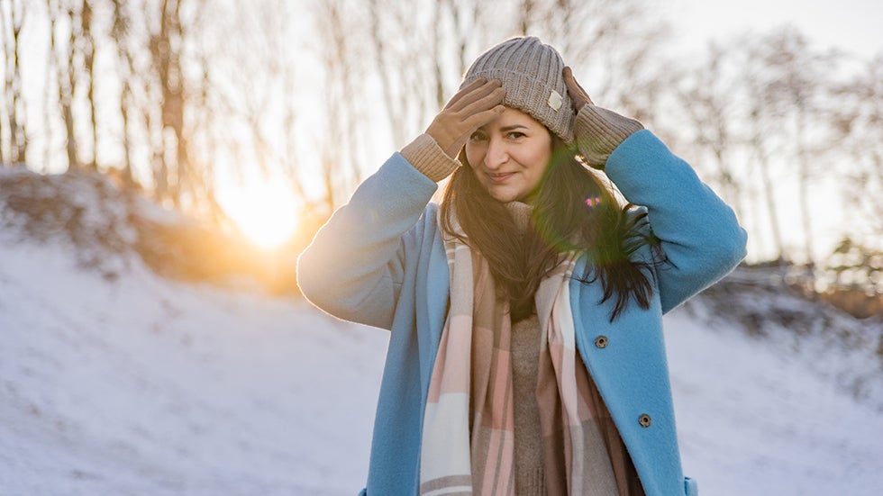 Confident adult woman