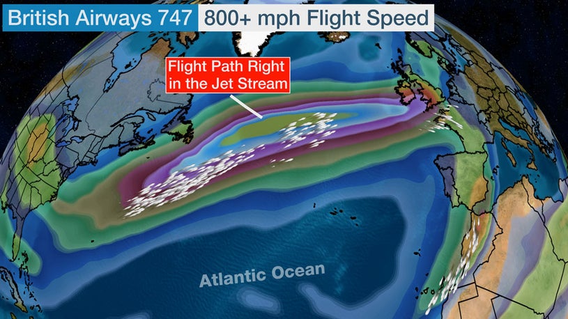 New Subsonic Flight Record for New York to London Trip