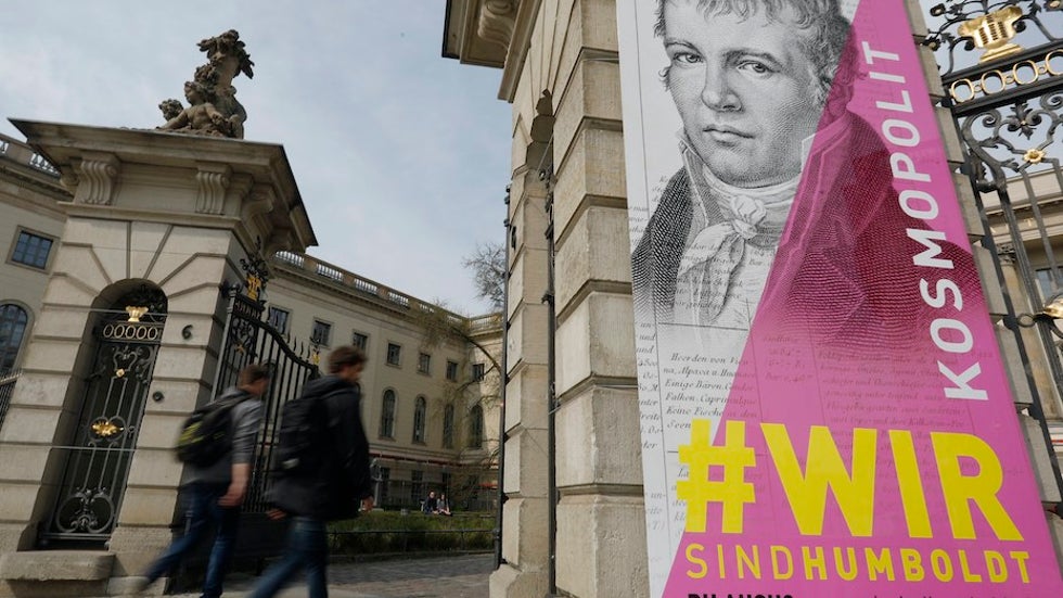 Exhibit at Humboldt University on 250th birthday of Alexander von Humboldt, 2019